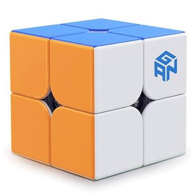 GAN 251 V2, 2x2 Speed Cube Mini Cube Puzzle Toy 2x2x2 Magic Cube 51mm Toy for Beginner (Stickerless) | Includes tuning tool, Locks securely, Scratch-proof & Fingerprint-proof, 90° Corner Cutting, Brain Teasers, Twisty Puzzles
