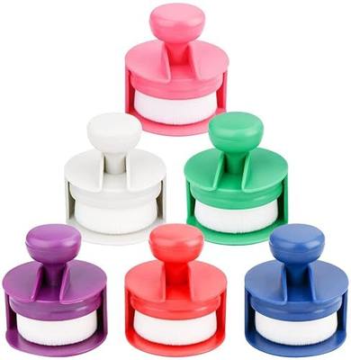 6Pcs Flat Ink Blending Brushes Set, Soft Bristle Craft Tool Width-2 inches | Color-Coded Handles,For Card Making,Scrapbooking,Stamping,And Paper Crafting,Flat-Top Head Ensures Smooth,Even Ink Blending
