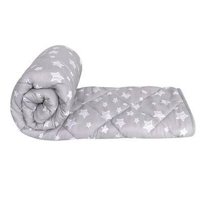 Moonsea Baby Blanket for Boys and Girls with Grey Star Print, 39x47 Inches | Soft Cozy Toddler Comforter Quilted, Ultra Soft and Comfortable Down Alternative Crib Comforter