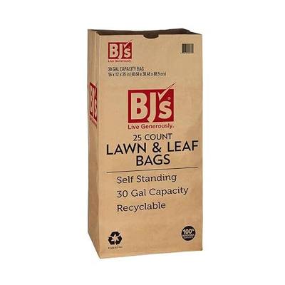 Berkley Jensen 30 Gallon Lawn Bags, 25 ct. (25), Brown