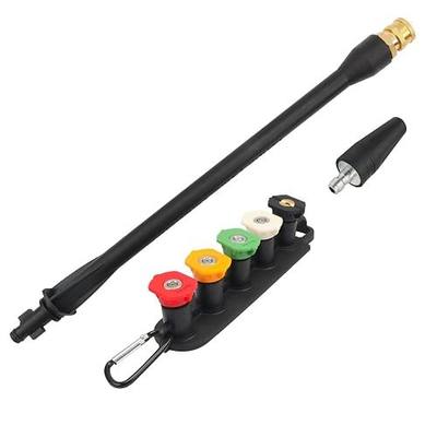 BEAR FORCE Pressure Washer Replacement Spray Wand with Turbo Nozzle and 5 Spray Tips and Belt Clip Nozzle Holder, Compatible with Husky Greenworks Ryobi Homelite Portland Electric Pressure Washers
