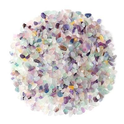 DUQGUHO Decorative Rocks Aquarium Gravel Natural Fluorite Crystals Chip Bulk Rocks for Plants Terrarium Supplies Little Fish Tank Gravel Pebbles Vase Filler 0.44 lbs