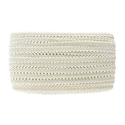 Mandala Crafts Cream Gimp Braid Trim Roll - 3/8 in 30 YDS Flat Fabric French Braided Trim Ribbon - Cream Trim by the Yard for Sewing Upholstery Curtain