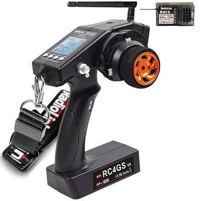 DTXMX RC4GS V3 5CH RC Transmitter & Receiver R6FG for Cars, Boats Radiolink | 5 Channels 2.4GHz Gyro Receiver | 30 Models Storage