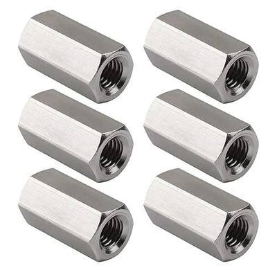 Pack of 6 M8 X 1.25-Pitch 40 mm Length Metric Hex Coupling Nut 304 Stainless Steel Rod Coupling Nuts