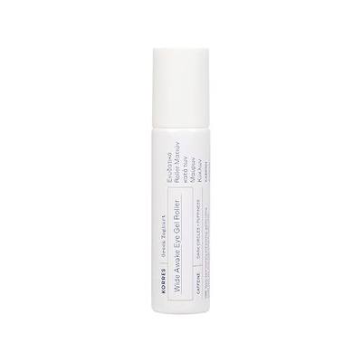 KORRES Greek Yoghurt Wide Awake Eye Gel Roller Ball Serum, 0.51 fl oz | Hyaluronic Acid & Caffeine for Dark Circles & Puffy Eyes, Brightening & Hydrating Formula