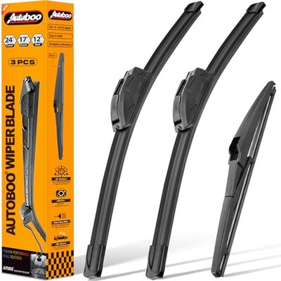 AUTOBOO 26"+16" Windshield Wipers with 10" Rear Wiper Blade Replacement for Toyota RAV4 2013 2014 2015 2016 2017 2018-Original Factory Quality (Pack of 3)