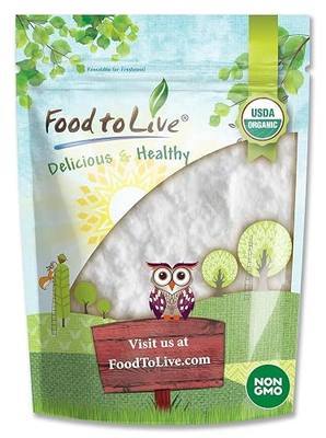 Food to Live Organic Arrowroot Flour, 8 Ounces – Non-GMO Powder, Fine Starch, Grain-Free, Vegan, Bulk. Rich in Dietary Fiber. Natural Food Thickener