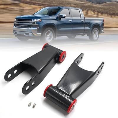 2" Rear Drop Shackles fits 2019-2024 Chevy Silverado & GMC Sierra 1500 | 712120, 2 inch, Lowering Shackle Kit, Suspension Spring Shackles