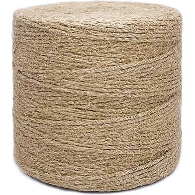 500FT Jute Twine Rope 3mm Natural Thick Garden Twine String Heavy Duty for Gardening Bundling Crafts Arts Gift Wrapping Packing Material Wedding Christmas Decoration Bulk