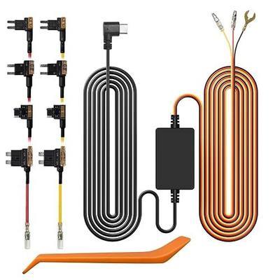 WOLFBOX USB C Hardwire Kit for G850PRO/G840S/G930/G850/G900/G840H/i07/i17/X5/X5 Duo/X3 Dash Cam, not Suitable for G890/G900 PRO/G900 Tripro, Parking Monitor with Multiple Size connectors