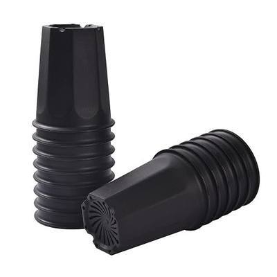 14 Pack 4.40 Inch Black Plastic Deep Nursery and Seedling Pots, Round Planter Container for Transplanting, Cutting, Succulent