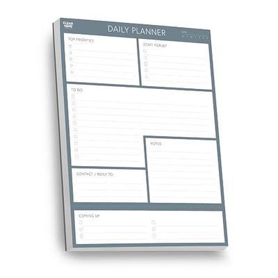Daily Planner Desk Pad, Undated Tear Off To Do List Notepad with Priorities and Notes, Thick 120gsm Paper, 100 Sheets, Large Desk Writing Pad for Work Office, 8.3 x 11.3