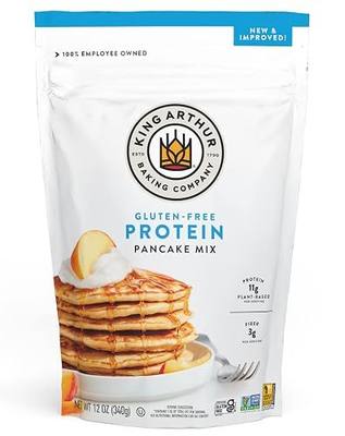 King Arthur Flour Gluten Free Protein Pancake Mix, Non-GMO Project Verified, No Sugar Added, Non-Dairy, 12 Oz (Pack of 6)