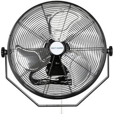 BILT HARD 4300 CFM 18 in. Industrial Wall Mount Fan, 3-Speeds High Velocity Wall Fan with Sealed Motor, Heavy Duty Metal Barn Fans for Garage, Commercial, Greenhouse, Warehouse, Shop Use