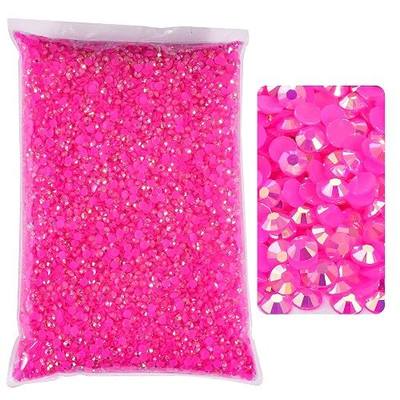 15000pcs Flatback Rhinestones,Resin Non Hotfix Rhinestones Large Quantity Wholesale for Crafts DIY Creative Design,Clothes,Makeup,Nail Art (5mm=0.2", Lt.Rose AB)