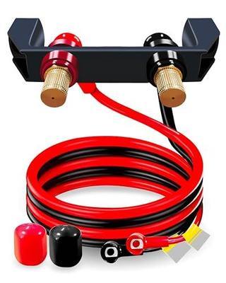 Battery Jump Post Kit Fit for Can Am X3 Polaris RZR 2 or 4 Seats | Waterproof Remote Battery Jumper Terminals with Cable & Mounting Bracket, Heavy Duty Charging Posts for UTV ATV Truck Trailer