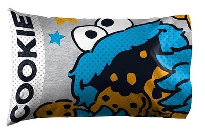 Sesame Street Elmo 2 Pack Kids Pillowcase - Reversible Super Soft Microfiber Kids Bedding, Machine Washable Polyester, Standard 20x30 in, Cookie Monster - Jay Franco (Officially Licensed)
