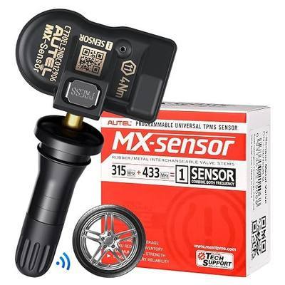 Autel TPMS MX-Sensor 315+433MHz Dual Frequency Tire Sensor, OE Quality | Universal Tire Sensors, 100% Programmable with TS408S TS501 TS508 TS508WF MS906TS MS906 PRO-TS (1PCS Press-in Rubber Stem)