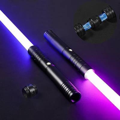 Oomyeh Lightsaber, Dueling Lightsaber with Alloy Handle, 15 RGB Colors & 6 Sound Effects, 4 Modes Detachable Light Saber, USB Rechargeable for Kids & Adults, Ideal Birthday Christmas