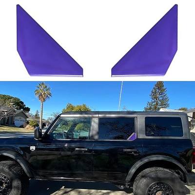 Rear Window Triangle Cover Trim Compatible with 2021 2022 2023 2024 2025 Ford Bronco 4 Door Accessories Exterior Decoration Trims Kit Protection Decor Covers, 1 Pair Purple