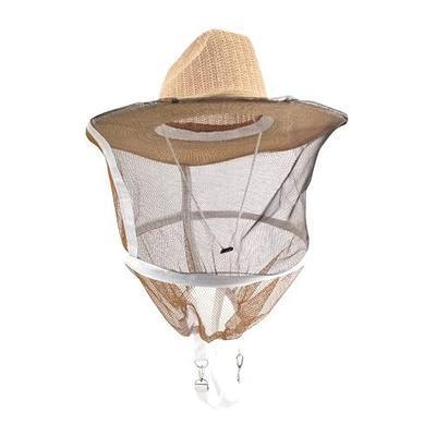 Beekeeping Veil Hat with Veil and Elastic Shoulder Strap | Ultra-tight sting-proof mesh,Adjustable head & chin straps,360° stiff sun brim,Stable structure for apiary & garden work