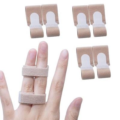 Finger Buddy Wraps, 6 PCS Finger Loops Tapes for Broken, Jammed, Swollen Finger or Dislocated Joint, Splints Brace for Pinky Ring Middle Index Trigger Finger, Toe Strap Bandage