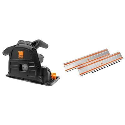 WEN Plunge Cut Circular Saw Bundle with 100-Inch Track Saw Guide Rail and Adapters
