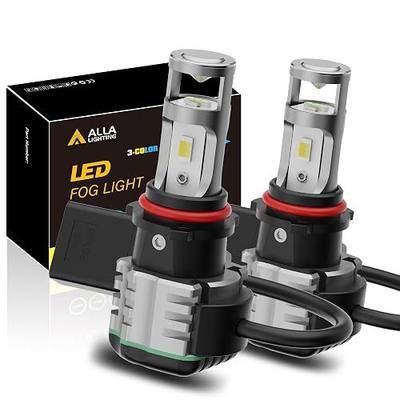 Alla Lighting 5200 Lms 3-Color Switchback LED P13W 12277 Daytime Running Lights Bulbs, Extremely Super Bright 6000K White/3000K Yellow/8000K Blue DRL/Fog Lamps Replacement