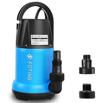 FOTING Sump Pump 1HP Clean/Dirty Submersible Water Pump,4600GPH Utility Pump Thermoplastic Electric Portable Transfer Water Pump for Swimming Pool Pond Basement with 10ft Power Cord,Manual