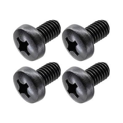 Black License Plate Screws for BMW and Tesla, M5-0.8 x 6mm Stainless Steel Black Oxidized in USA by Makers Bolt (Pack of 4)