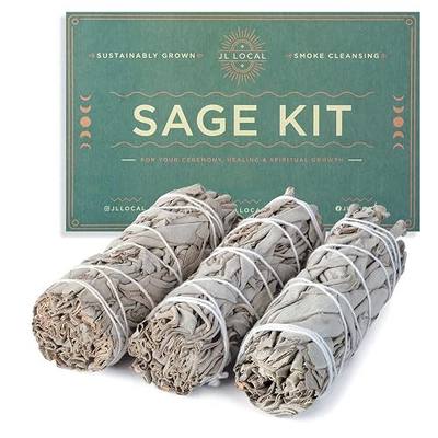 Handcrafted 4 Inch White Sage Smudge Sticks | Fresh Natural California Sage, Includes Instructions & Blessings, For Cleansing House Negative Energy, Smudging Rituals