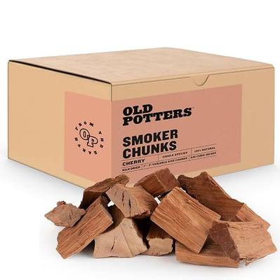 Old Potters Smoker Wood Chunks ~12 lbs for Grilling, Smoking, and Wood Fire Cooking~ 2 x 3 Inches, (Cherry, 790 Cu in.)