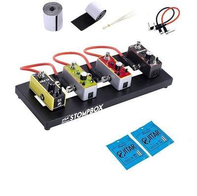 ENO MUSIC 14" Mini Guitar Effects Pedal Board Compact Small Pedalboard with Mountain Tape & Cable Tie