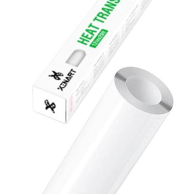 Xinart White Iron On Vinyl, 12x20ft Matte White Htv for Christmas Pattern Shirts, Easy to Weed, X20001