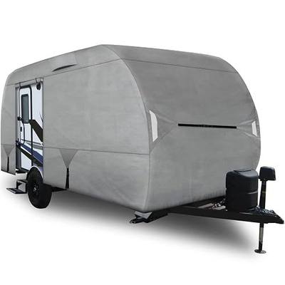Leader Accessories R-POD RV Cover Up to 17' 7" L Door in Back | 160g Heavy Duty Teardrop Cover,Snowproof Winproof,Anti-UV Ripstop All Weather Protection