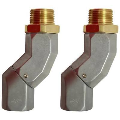 BORRITT(3/4" NPT,2PCS) Fuel Hose Swivel 360 Rotating Connector Multi Plane Swivel 3/4" Dual NPT Threads Fuel Transfer Pump Nozzle Swivel Fuel Tank Hose Connector for Transfer Diesel Gasoline Kerosene