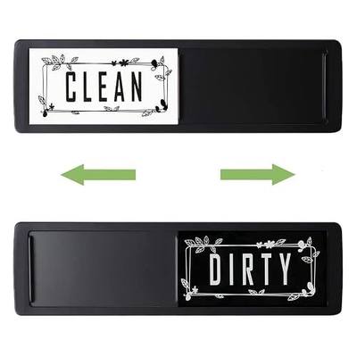 Clean Dirty Magnet for Dishwasher, Strong Magnetic Sign, Leaf Black