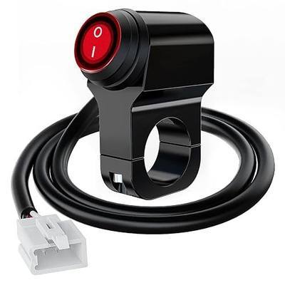 Nilight Motorcycle Handlebar Switch Plug and Play 12V ATV Light Push Button Waterproof ON Off Switches for UTV Driving Lights- Fits 7/8" Handlebars (22mm)