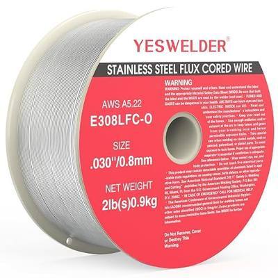 YESWELDER Stainless Steel Flux Cored MIG Wire, E308LFC-O | strong ABS spool, smooth feeding, easy handling, organized storage