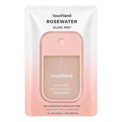 Touchland Glow Revitalizing Hydrating Hand Sanitizer Spray Travel Size | TSA ready Power Mist with skincare benefits. Soft and delicate classic floral scent for visibly restored youthful glow
