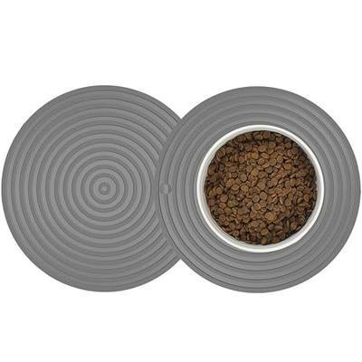 2 PCS Small Pet Food Mat for Cat and Dog, Bowl Placemat for Prevent Food and Water Overflow, Suitable for Medium and Small Pet, 9.5"x9.5"