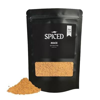 SPICED Ground Mace, 4 Oz of Pulverized Mace in Closable Bag for Cooking, Great for Baked Goods, Sauce, Marinade and Stews