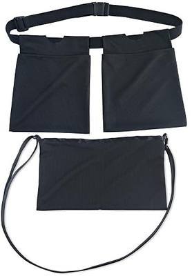 Quick Dry Mastectomy Drain Holder Pouch with Shower Bag, Tummy Tuck Post Surgery Drainage Supplies for JP Drains Management, Breast Reconstruction/Explant Surgical Bulb Storage, Black