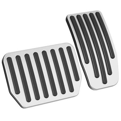 Pedal Cover Set for Tesla Model 3 & Y - Performance Aluminum Non-Slip Accelerator Brake Pedal Cover Accessories - Silver