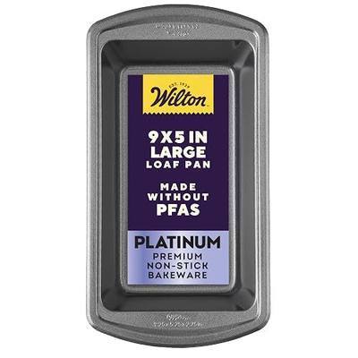 Wilton Platinum Non-Stick Loaf Pan - Stainless Steel Bakeware - Perfect for Baking, Roasting & Cooking - Made without PFAS - Packaging May Vary - 9 x 5 x 2.75 Inches