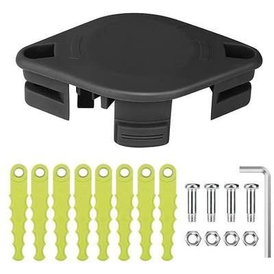 ACFHRL2 Polycarbonate Trimmer Head Blades Compatible with Ryobi 18V Hybrid 24V 40V RY40210 RY40210A Auto-Feed String Trimmers,with 8 Replacement Quickload Blades & Screw Wrench Parts(1+8+4)