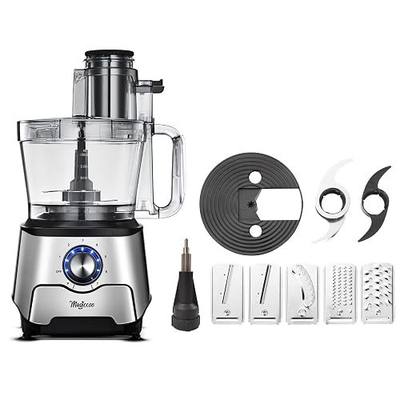 14-Cup Food Processor, 1000W Motor, Storage Drawer, Inox Color | 7 Speeds, XL Bowl & Large Feed Chute, French Fry Cutter, Chop, Slice, Shred & Mix Veggies, Cheese & Meat for Family Meals