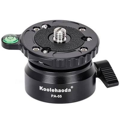 Koolehaoda Tripod Leveling Base, Aluminum Half Ball 15° with Bubble Level | Camera Leveler with 1/4" & 3/8" Screw Mount, for DSLR Camera Camcorder, Video Head, Gimbal Heads, Panoramic Photography