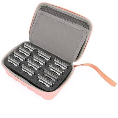 CASEMATIX Rose Gold Clipper Blade Holder - Protective Storage Case with Barber Blade Holder Foam and Hard Shell Impact-Resistant Outer